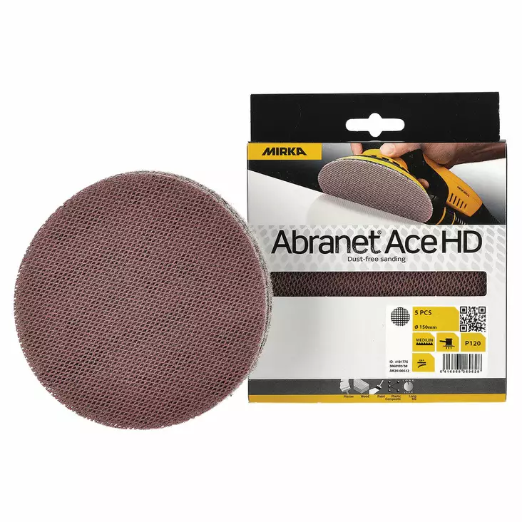ABRANET ACE HD 150mm tarra P80, 25/pakk - Hiomapyöröt - AH24102580 - 1