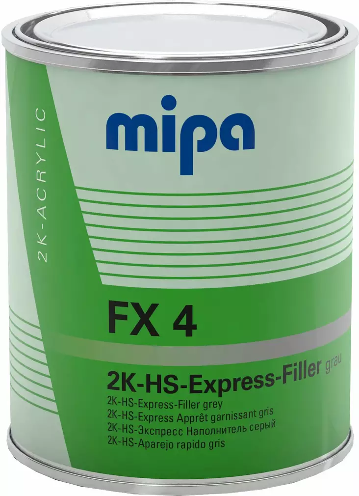 MIPA 2K-HS-EXPRESS-FILLER FX 4 1 LITRA HARMAA - Autopohjamaalit, primerit ja hiontavärit - 229310000 - 1