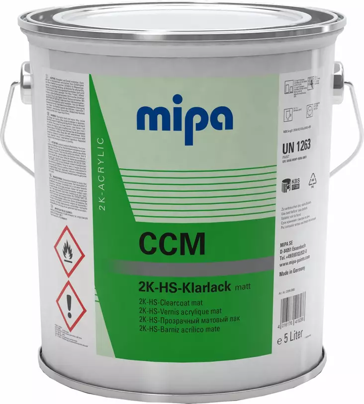 MIPA 2K-HS KLARLACK MATT 5L - Auton kirkaslakat - 233940000 - 1