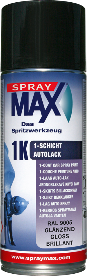 SPRAY MAX RAL9005 KIILT.MUSTA 400ML - Peittävät Spraymaalit - SM680101 - 1