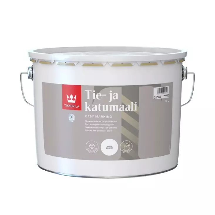 TIE JA KATUMAALI VALKOINEN 1L AST - Kivipintamaalit ja pohjusteet - 0066900-1 - 1