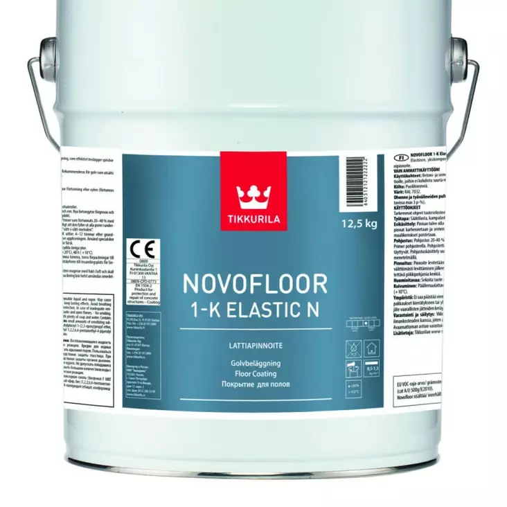 NOVOFLOOR 1-K ELASTIC N, RAL 7035 12,5KG - Lattiamaalit ja lattiapinnoitteet - 710007422 - 1