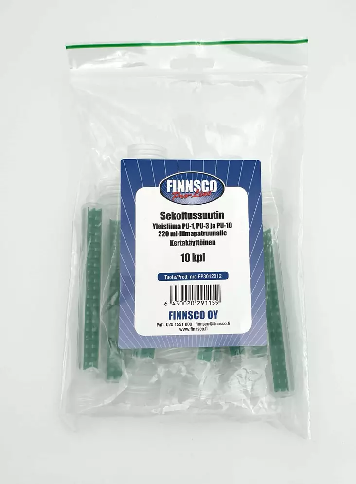 Finnsco Pro-Line Sekoitussuutin 220 ml (PU-3/PU-10) 10 kpl/pss - Liimat - FP3012013 - 1
