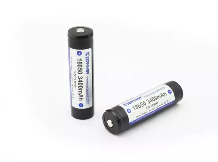 18650 Keeppower 3400 mAh 7A Li-Ion akku 3,6 V suojapiirillä (button-top) - Otsavalot ja taskulamput - 13284 - 1