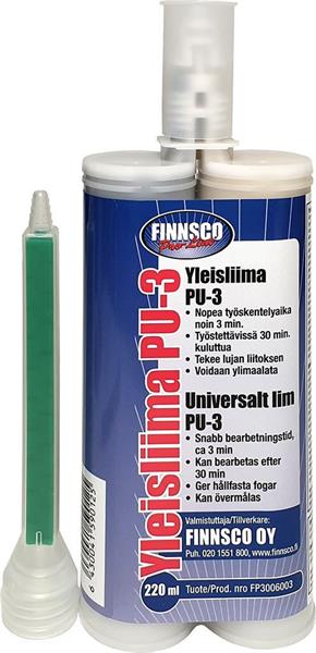 Finnsco Pro-Line Yleisliima PU-3, 220 ml - Liimat - FP3006004 - 1