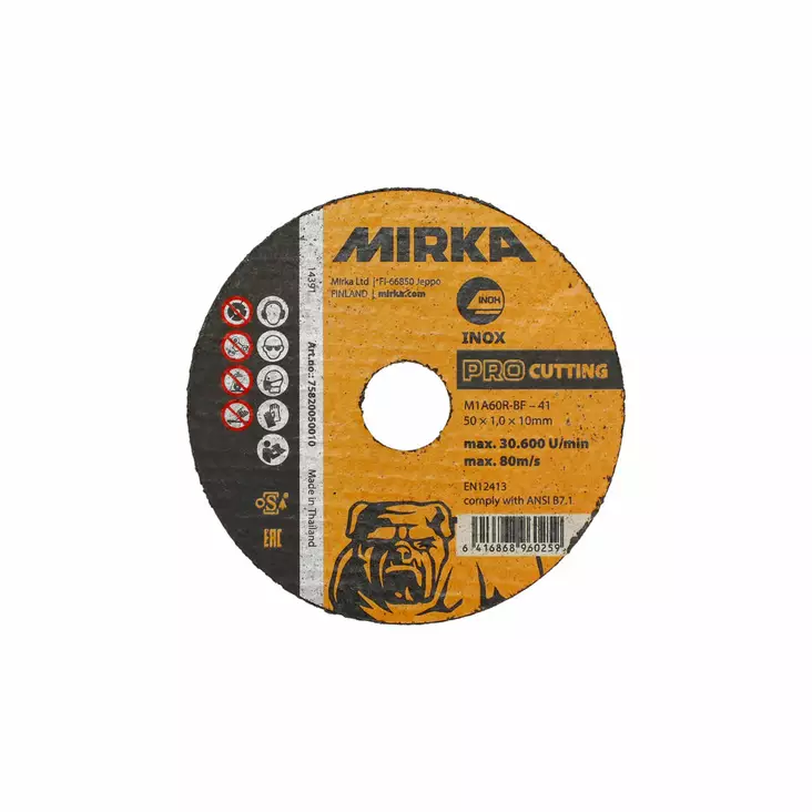 Mirka PRO Katkaisu 50x1,6x10mm M1A46R-BF Inox - Katkaisu-ja hiomalaikat - 75820050016 - 1