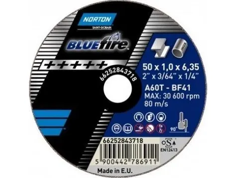 Norton Blue Fire Katkaisulaikka 50x2,0x6,35 50kpl/pkt - Katkaisu-ja hiomalaikat - 66252842746 - 1