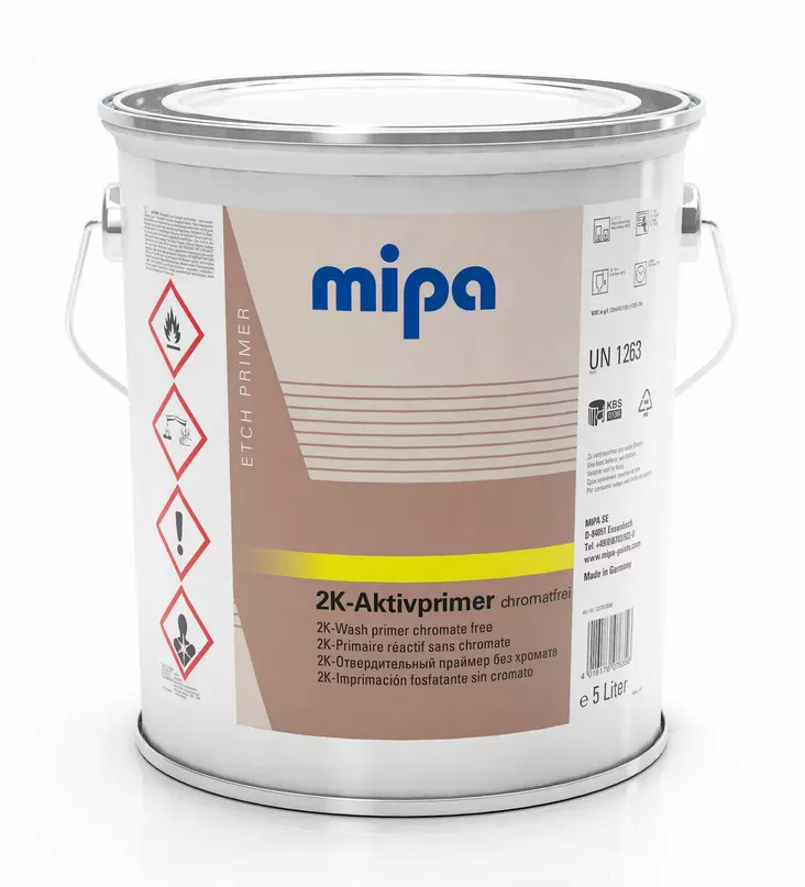 MIPA AKTIVPRIMER,KROM.VAPAA 5L - Kovetteet automaalaukseen - 840137 - 1