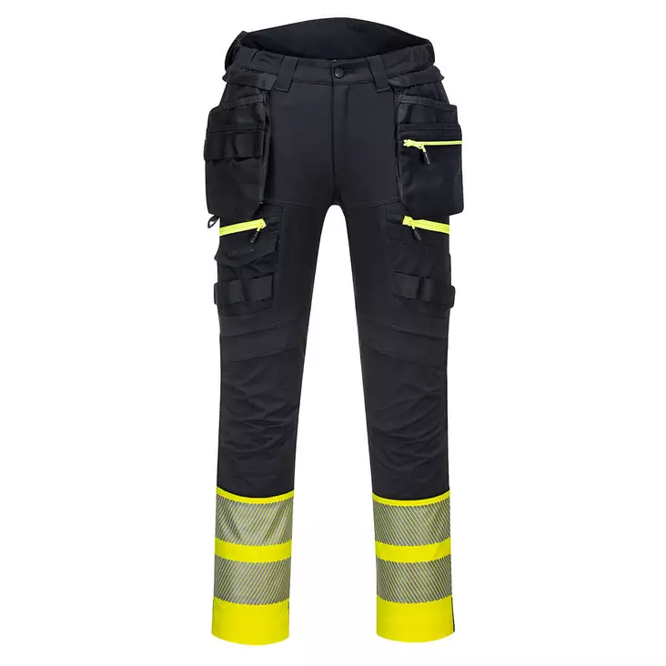 DX4 Hi-Vis 1-luokan housut irrotettavilla riipputaskuilla - Huomiohousut - DX445 - 1