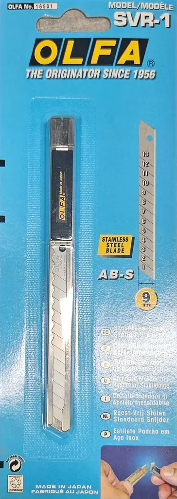 OLFA SVR-1 9MM KATKOTERÄV. 1 kpl - Puukot ja katkoteräveitset - 440018 - 1