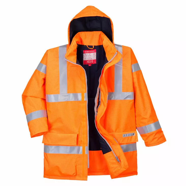 Bizflame Hi-Vis Antistaattinen FR-sadetakki. - Palosuojatut takit - S778 - 1