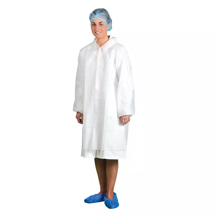 Kertakäyttöinen suojatakki vierailijoille PP (PK200) - Kertakäyttöasut - D118 - 1