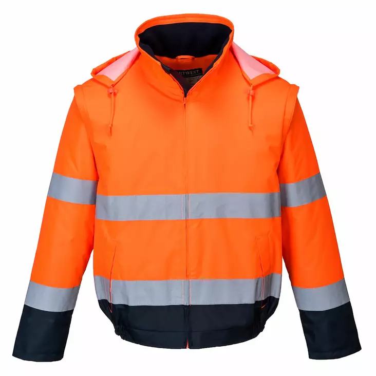 Hi-Vis kontrastiväri 2-in-1 Bomber-takki - Huomiotakit - C464 - 1