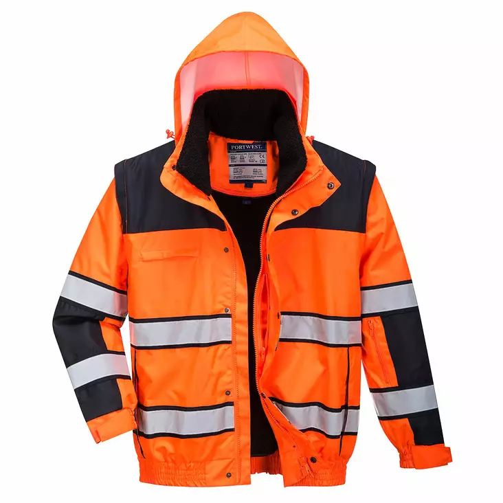 Klassinen Hi-Vis 3-in-1 Bomber-talvitakki - Huomiotakit - C466 - 1