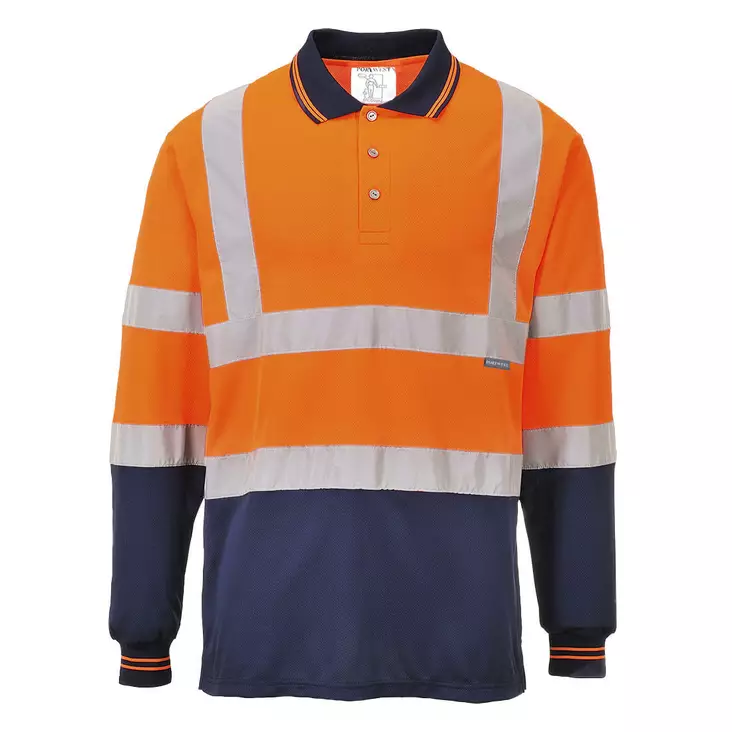 Kaksivärinen pitkähihainen Polo - Huomiopaidat - S279 - 1