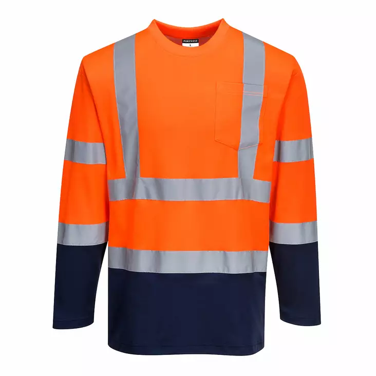 Pitkähihainen, kaksiväri Cotton Comfort t-paita - Huomiopaidat - S280 - 1