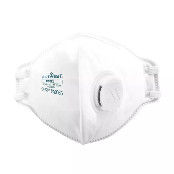 FFP3 Taitettava hengityssuojain venttiilillä (Dolomite 20kpl) - Kertakäyttöiset hengityssuojaimet - P351 - 1