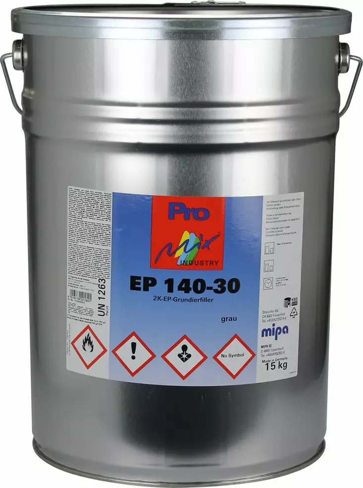MIPA PMI EP140-30 RAL 7021 TUMMA HARMAA 15 KG - Autopohjamaalit, primerit ja hiontavärit - 142910000S - 1