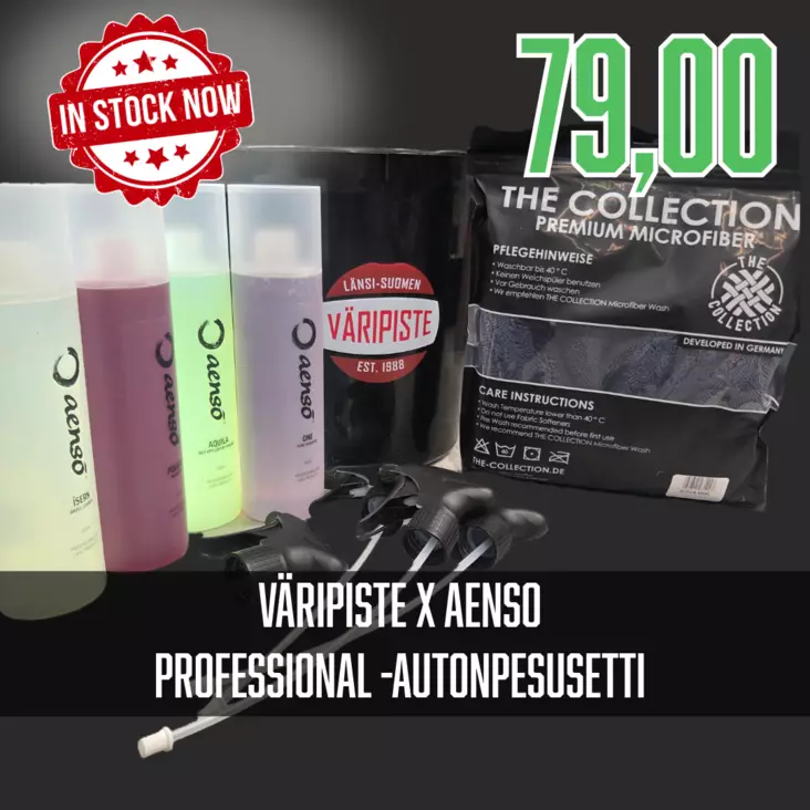 VÄRIPISTE X AENSO AUTOPESUPAKETTI - Autonpesutarvikkeet - AENSOBUCKET - 1